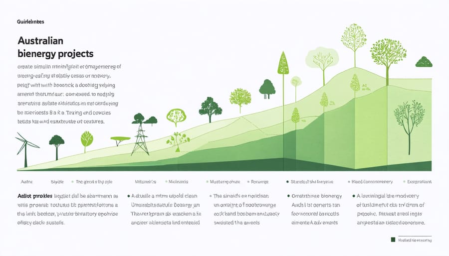 Timeline graph of Australian bioenergy development with key policy implementations