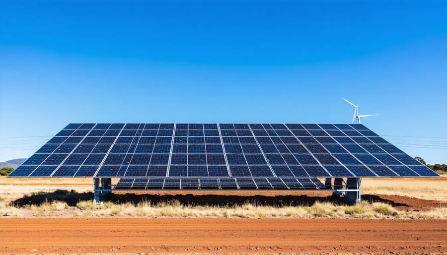Australian regional community powered by integrated solar, wind, and bioenergy infrastructure
