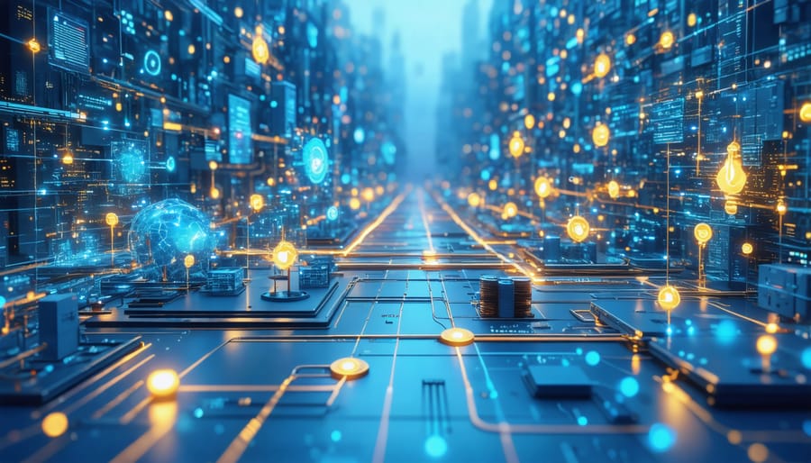 Interactive visualization of smart grid components and energy distribution
