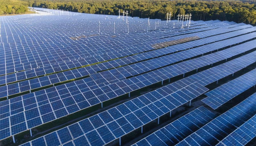 Large-scale solar installation with 5G infrastructure integration