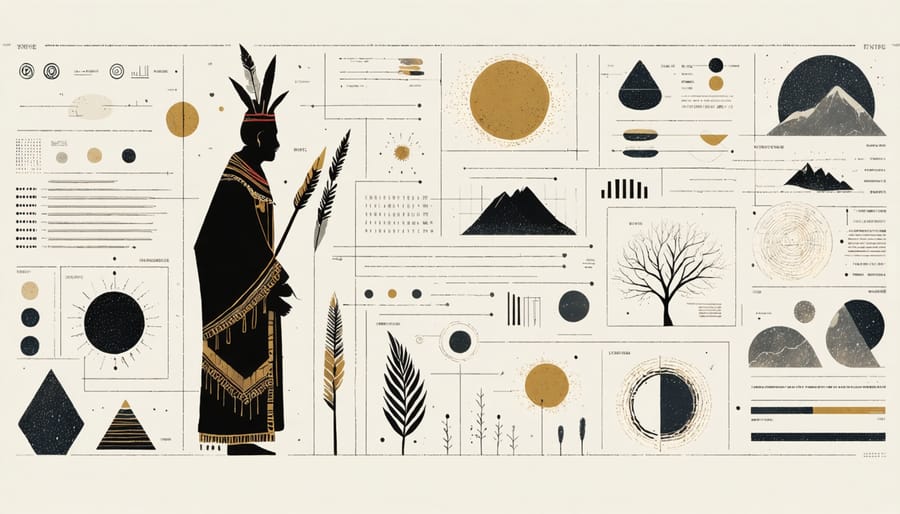 Infographic showing the intersection of indigenous knowledge systems and digital data management