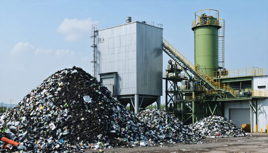 Modern Australian waste-to-energy plant converting municipal waste to biofuel