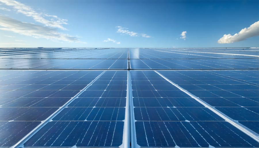 Solar panels installed on textile factory roof showing renewable energy integration in manufacturing