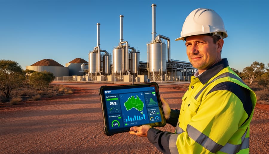 Aerial view of Australian biomass processing facility surrounded by agricultural land
