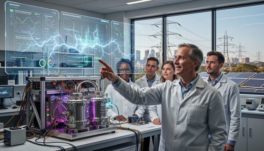 Australian scientist working in quantum computing research facility