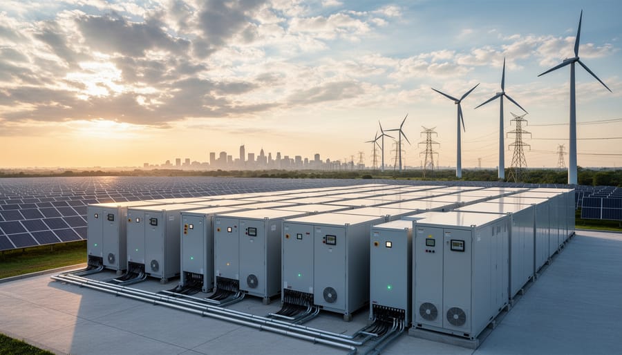 Modern battery energy storage units in industrial microgrid facility