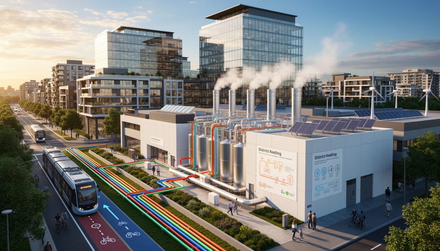 Urban biogas facility integrated into modern Australian city district