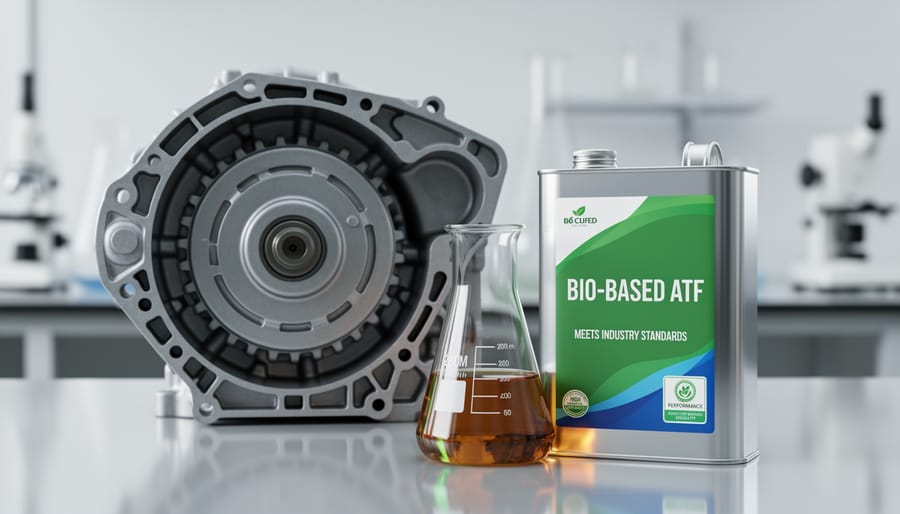 Mechanic servicing automatic transmission system showing internal gears and components